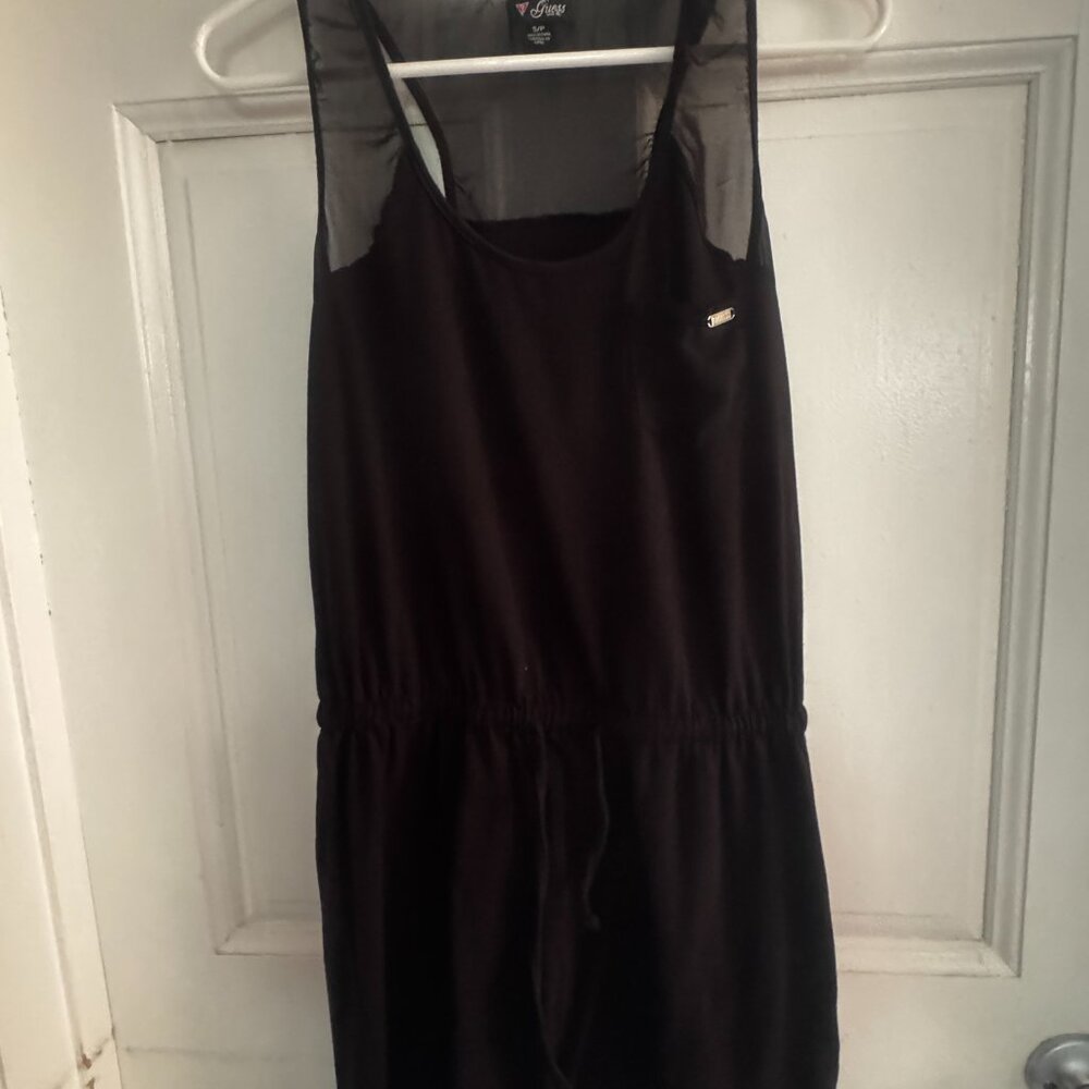 Black Guess Sleeveless Mesh Top‎ Dress Womens Size S